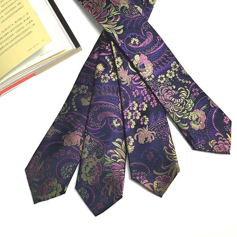 China OEM&ODM   Necktie Supplier  Mens Novelty Necktie Paisley Floral Ties Wholesale