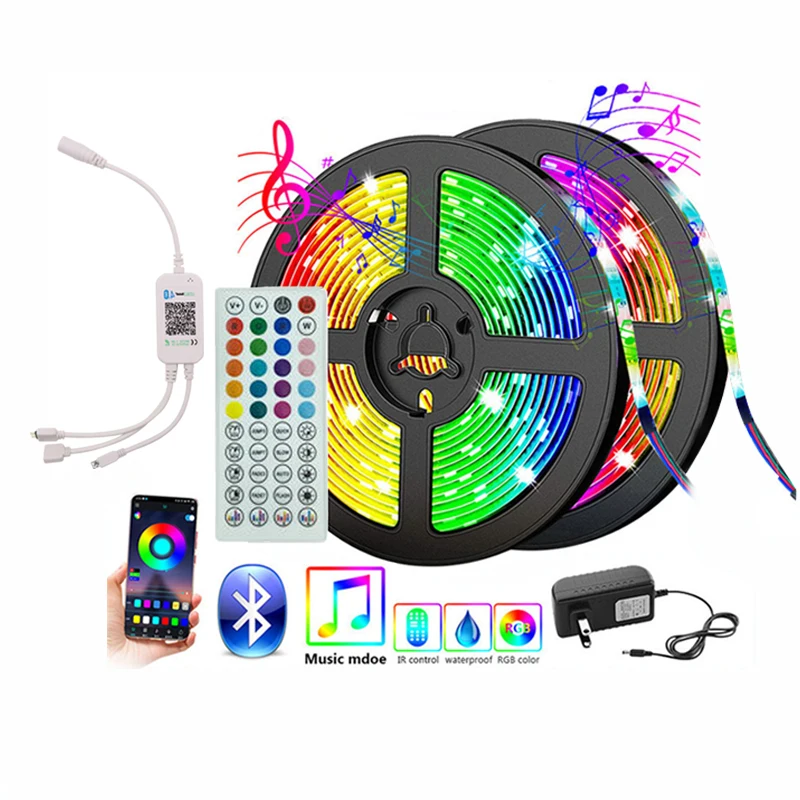 Гибкая светодиодная лента 12 В 32 фута RGB 5050 с пультом
