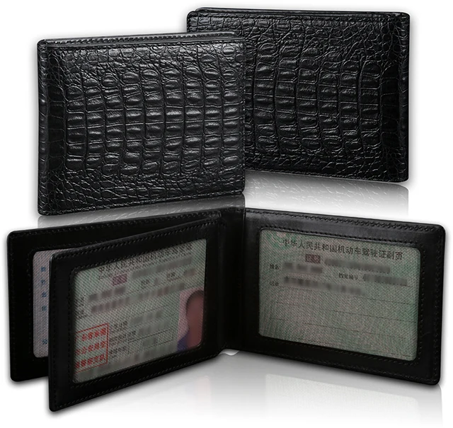 
Top quality fashion daily slim leather ID card driver licence holder 