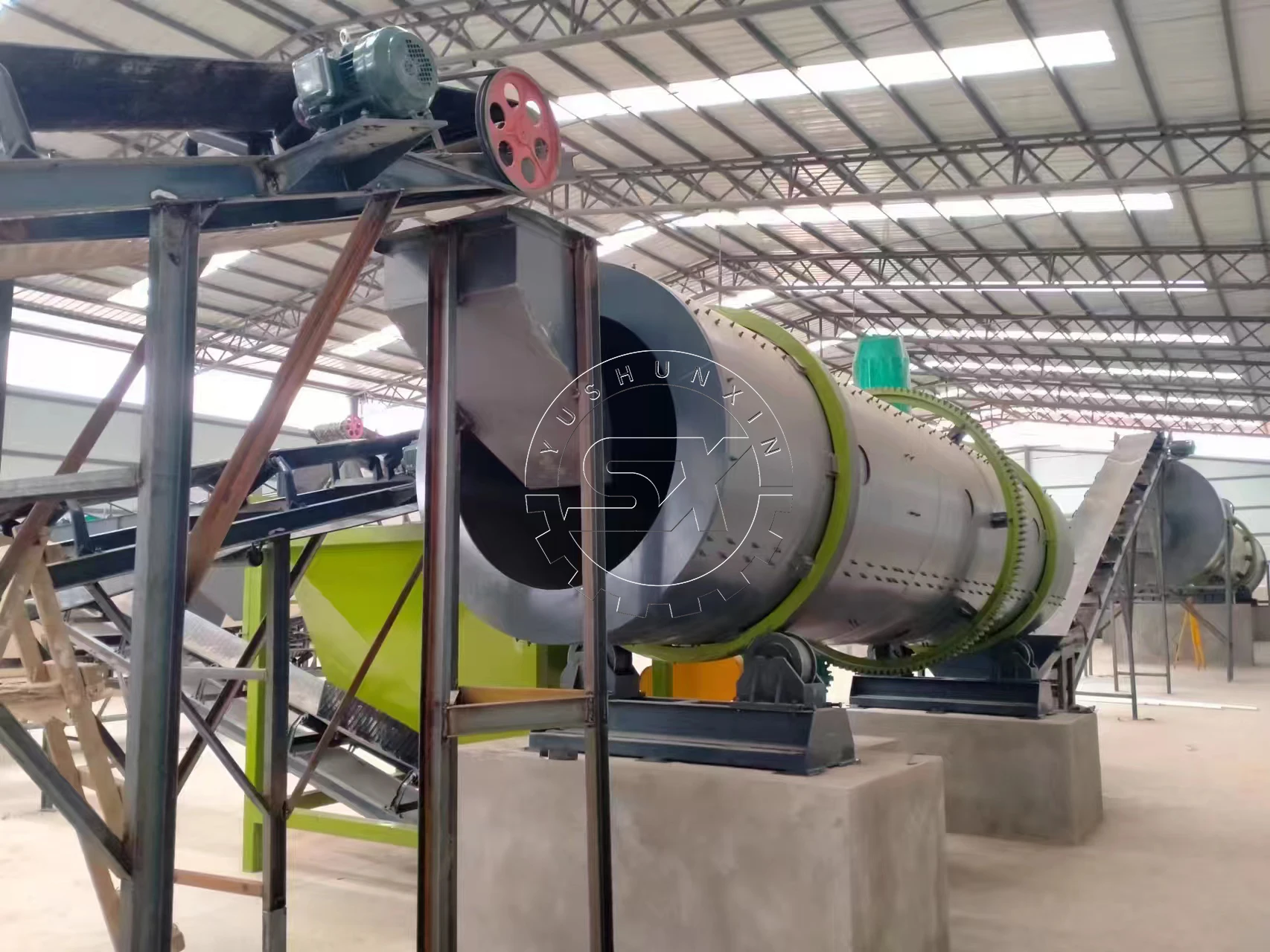 10 ton per hour organic fertilizer production line granule organic fertilizer production line