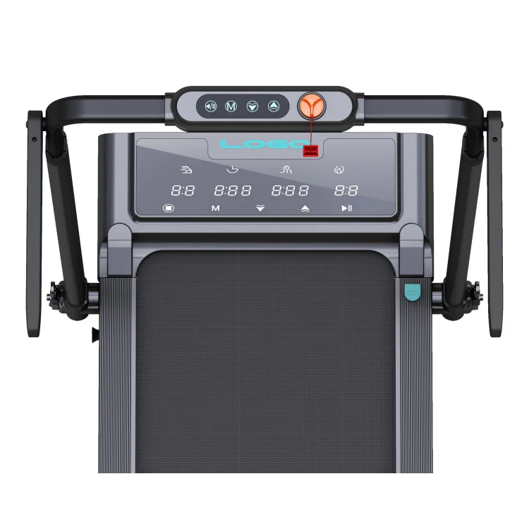 Portable Folding Treadmill with Moveable Desk Workstation & Manual Incline 0.75HP Walking Pad Treadmill 12km/h for Home Office