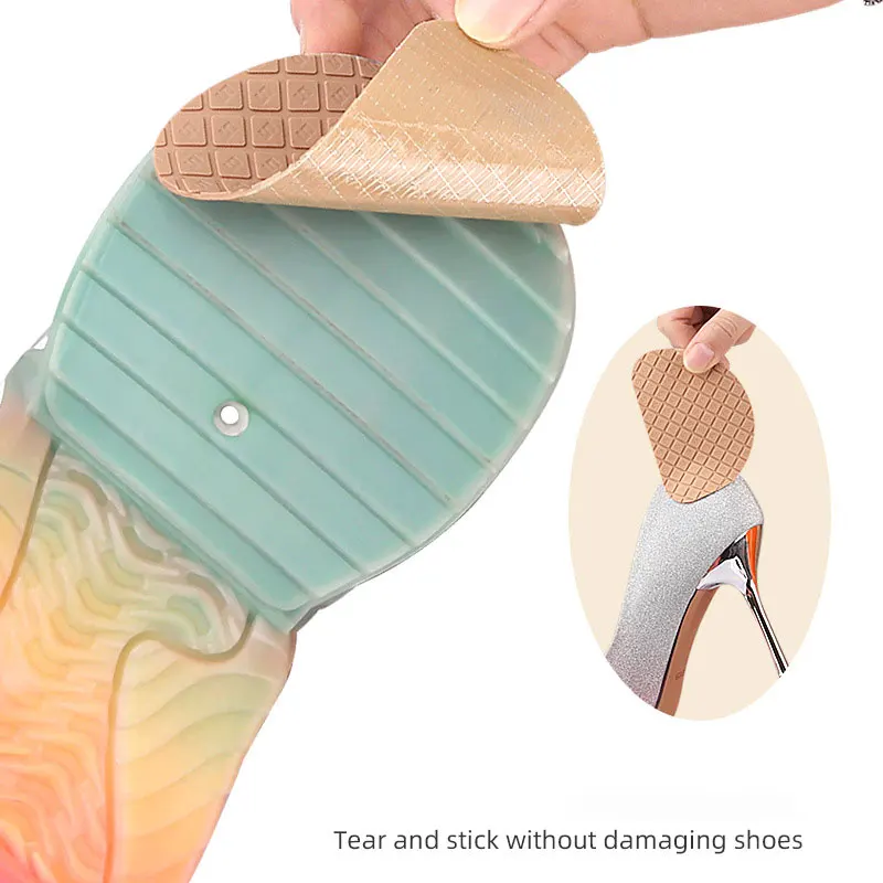 High Heels Anti-slip Semi-circular Sole Stickers Lattice S-pattern Anti-slip Noise-absorbing Anti-wear Sole Protect Patches