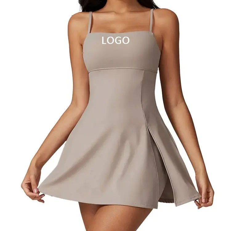 Custom Women Tennis Dress Skirts Inner Shorts Double 2 Layers Turn Down Golf Gym Badminton Sportswear Tennis Dress Skirt