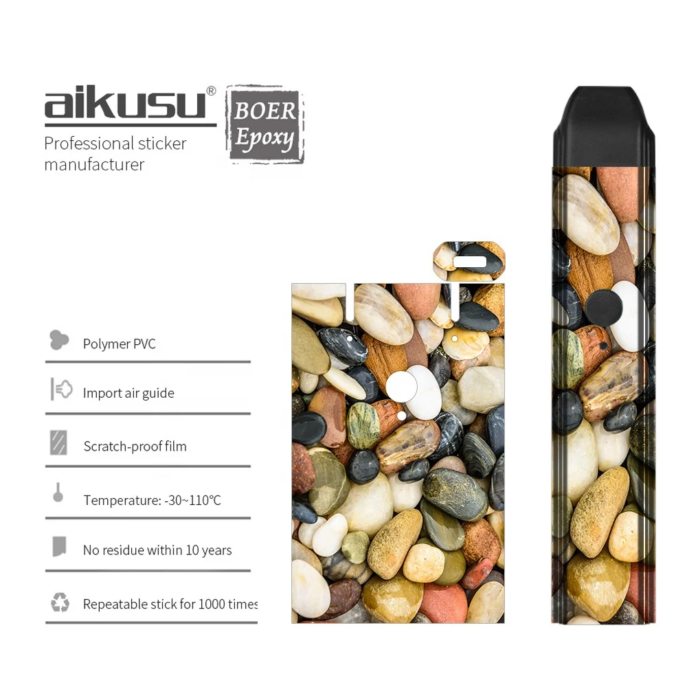 
aikusu Factory 3M wrap decal sticker for Caliburn, electronic cigarettes skin sticker vape accessories 