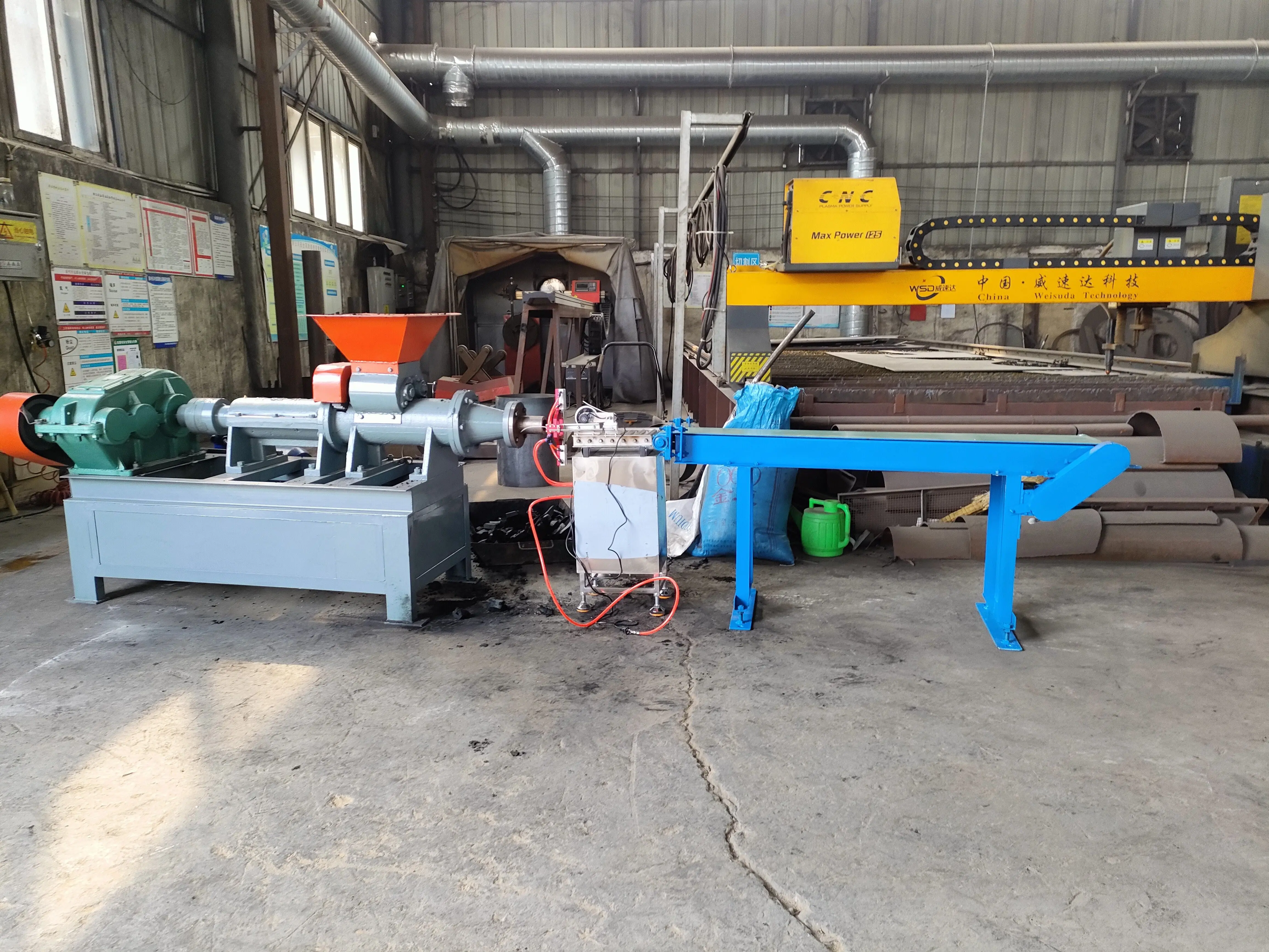 Biomass Fuel Coffee Grounds Carbon Powder Extruder Sugar Cane Bagasse Olive Pomace Cotton Stalks charcoal powder making machine