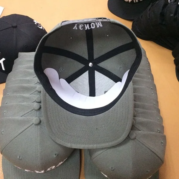 Custom Embroidery 5 Panel Snapback Cap Wholesale Solid Color Flat Brim Hip Hop Hat