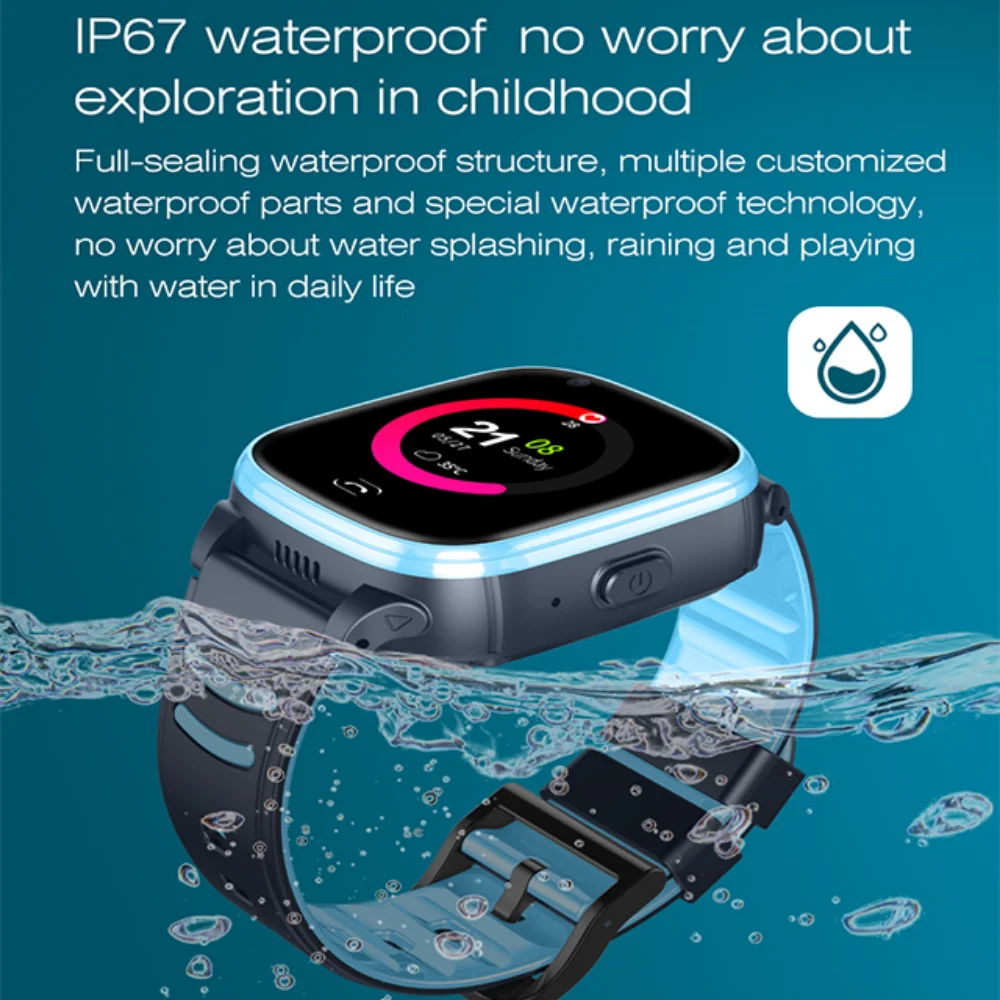 Factory A80 4G Children Smart Band GPS WIFI SOS Video Call Fitness Tracker Kids Sports Smart Watch