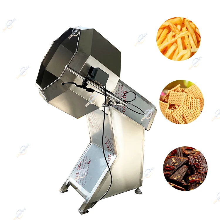 Industrial Use Bean Curd Strips Mixing Sugar Coated Gummy Bear Candy Coating Flavoring Machines