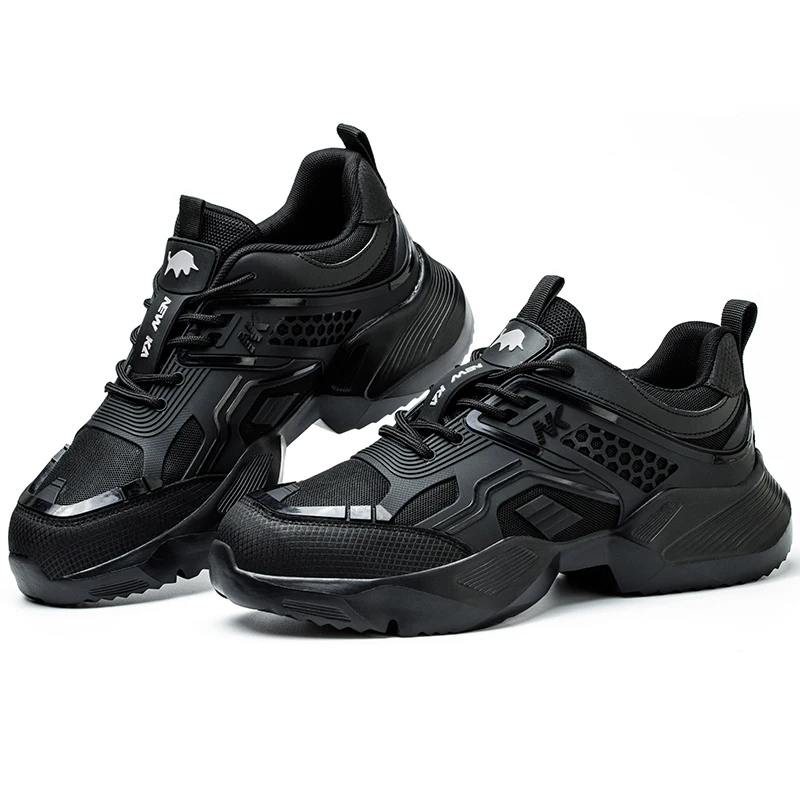 Lightweight Breathable Protective Non Slip Work Training Shoes  Industrial Construction Steel Toe safety shoes for men