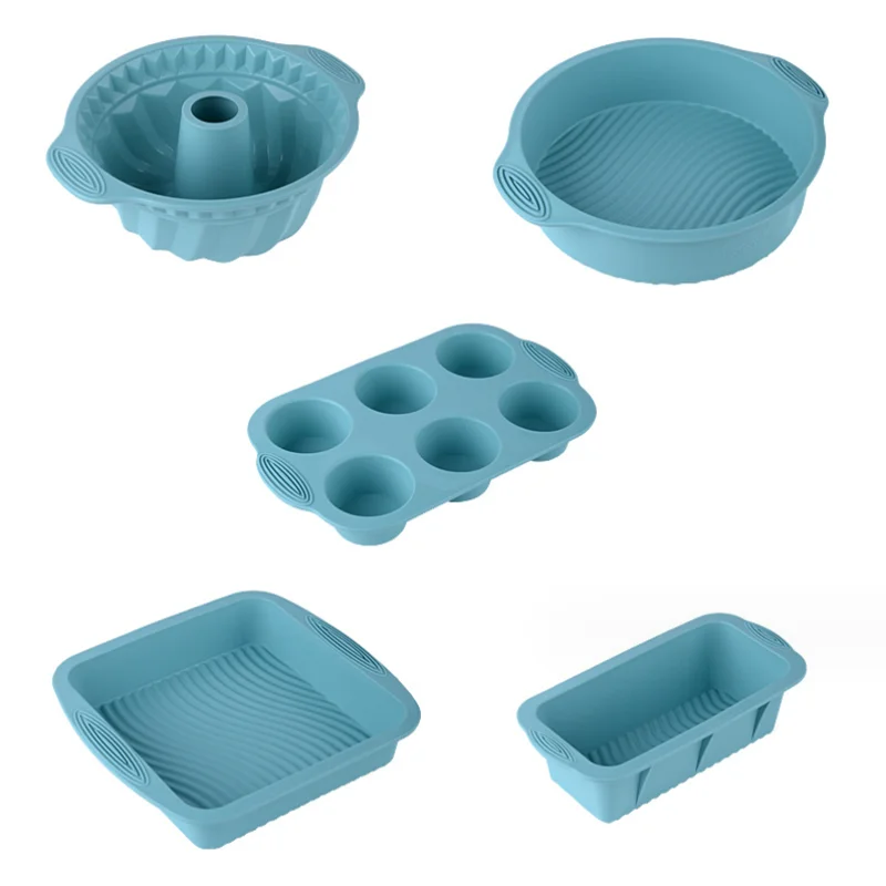 Hole baking tools set silicone christmas cake mold 4 5 6 pcs mould for cake