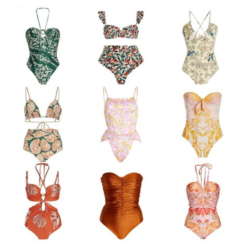 Private Label Brazilian Mujer Ring Bikini Custom Sexy Big Bust Swimwear Canada High Quality Custom Crinkle Swimsuit