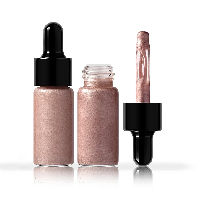 Private Label Bronze Gold Liquid Highlighter Waterproof Face Body Shimmer Oil