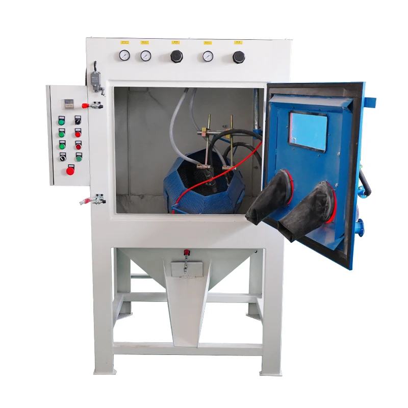 Tumble basket blaster drum sand blasting machine
