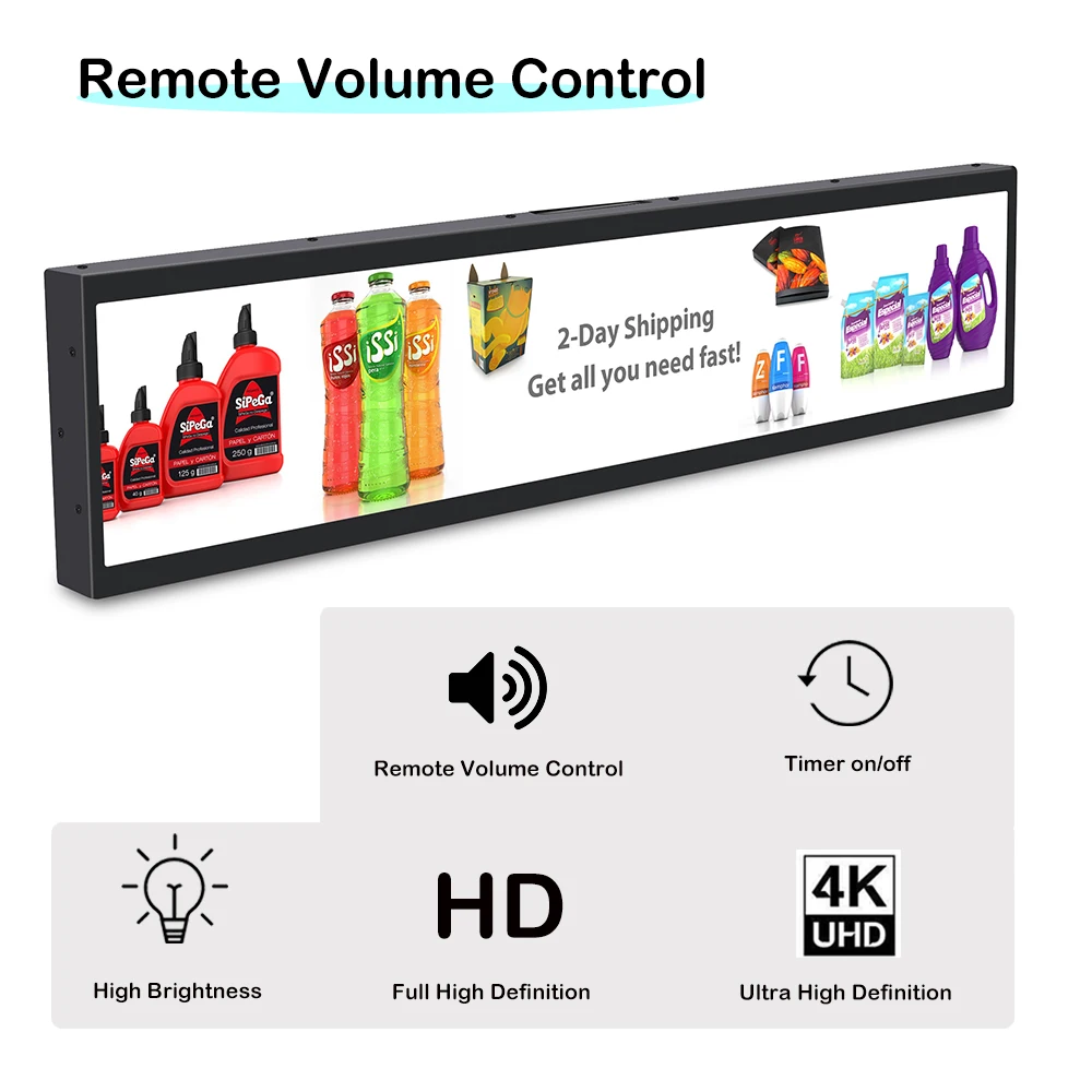 digital price display smart lcd shelf display supermarket advertising lcd smart shelf screens display 43 47 inch for advertising