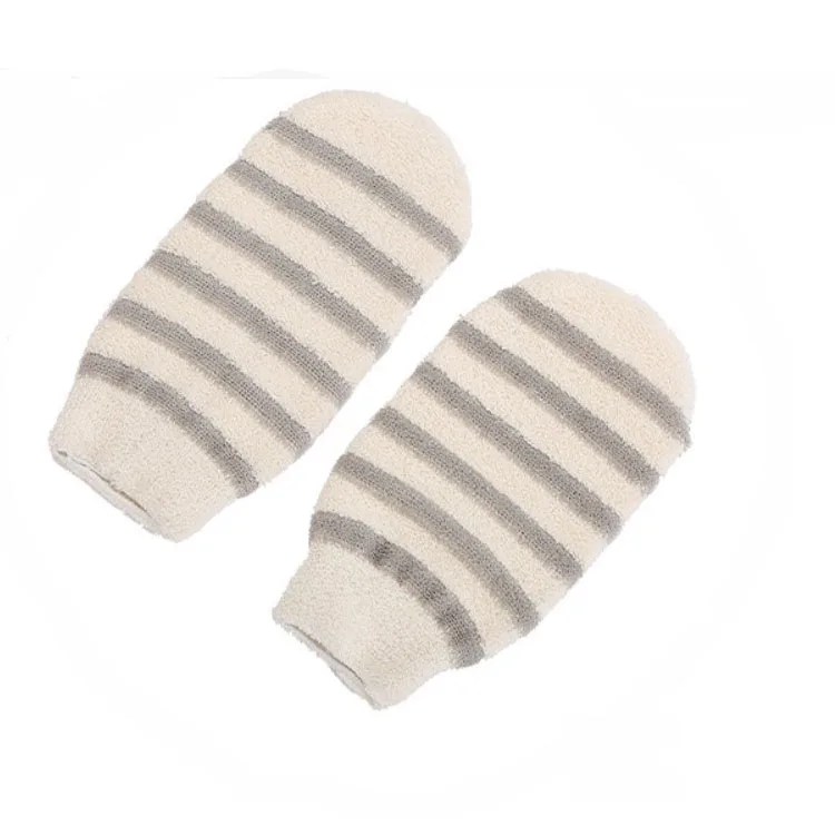 Hot Selling Exfoliating Dual Texture Bath Gloves For Shower Remove Dead Skin Body Scrubber Bath Scrub Mitt