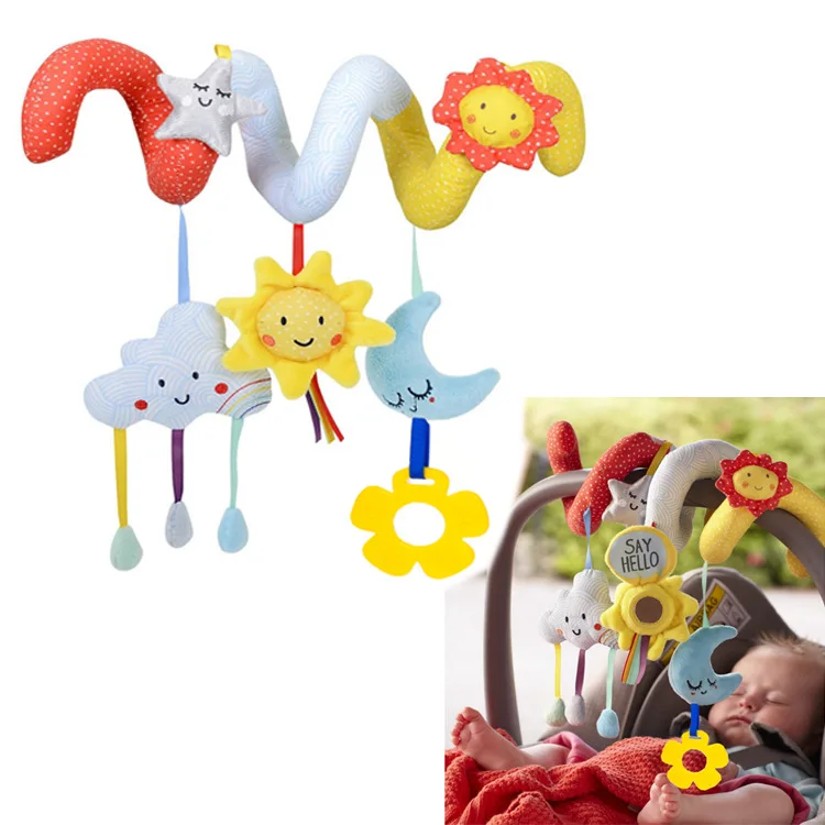 2023 new hot sale  Kid Baby Crib Cot Pram Hanging Rattles Spiral Stroller Car Seat Toy