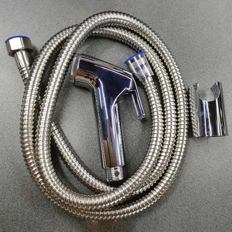 Bathroom Hygiene Washing Faucet Chrome Plastic Shattaf Spray Machine Handheld Bidet Sprayer for Toilet