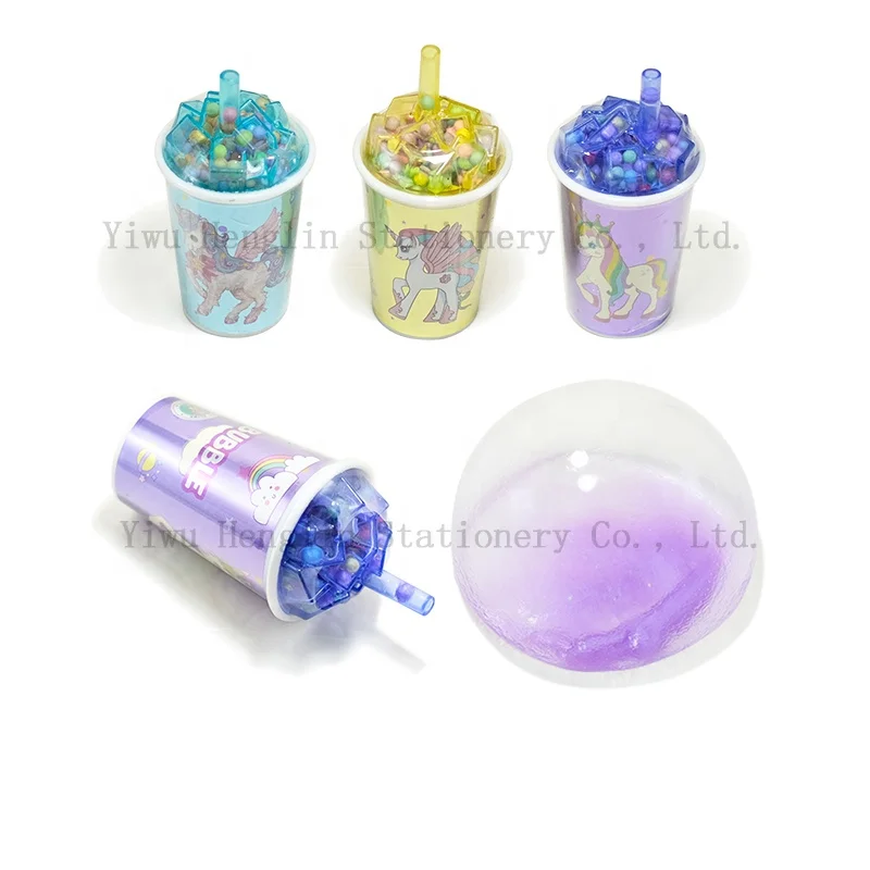Wholesale Custom Slime Color Crystal Slime Toy Box Putty Set Glitter Jelly DIY Making Toy Kit for Kids With Foam Balls