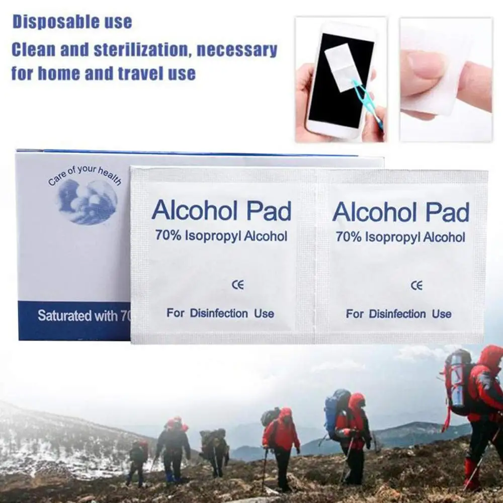 In stock Factory CE certificated 75% ethyl  disinfectant non-woven Sterile Alcohol Prep Pad for individual hospital use
