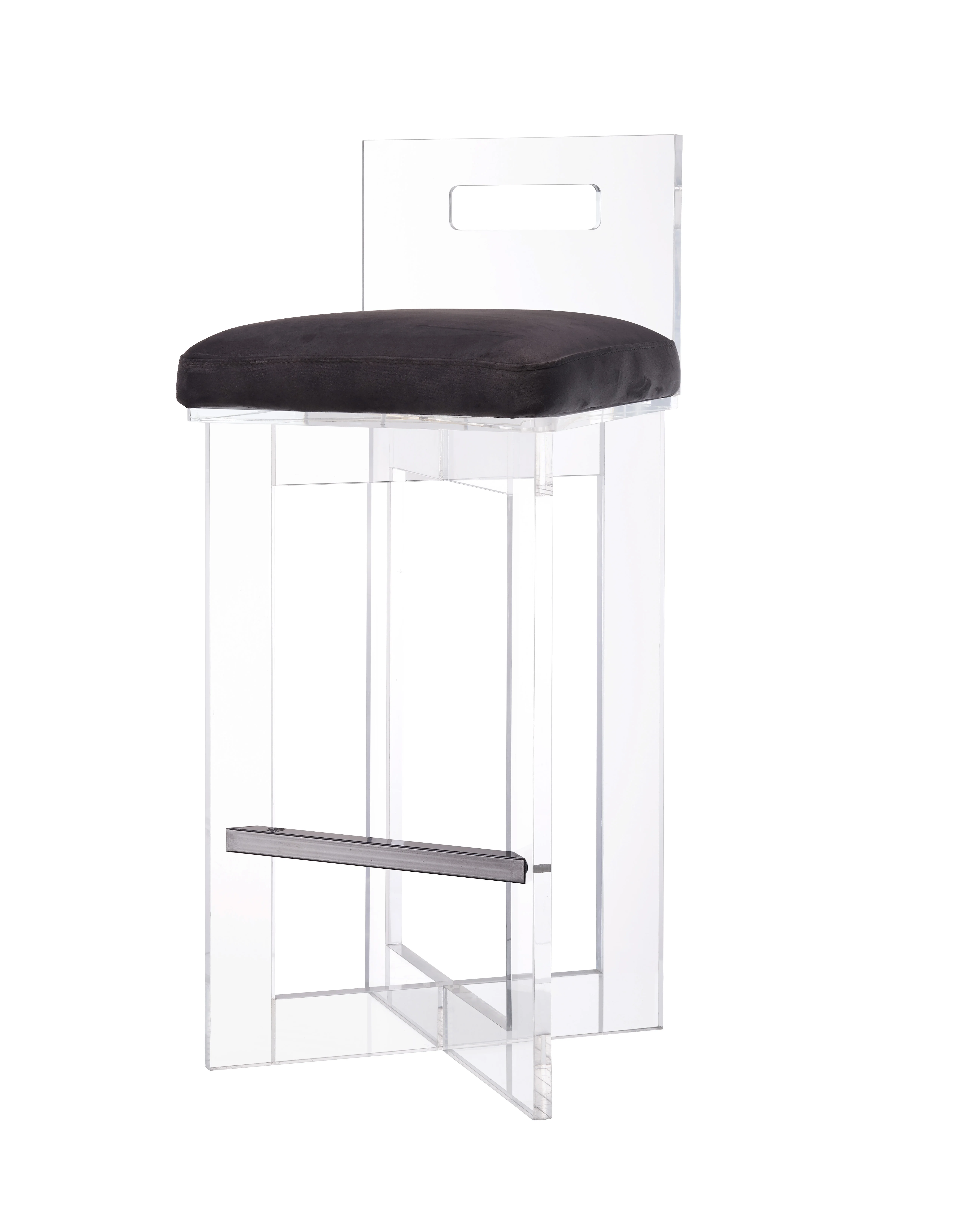 High quality  modern style clear acrylic bar stool bar chair with cushion