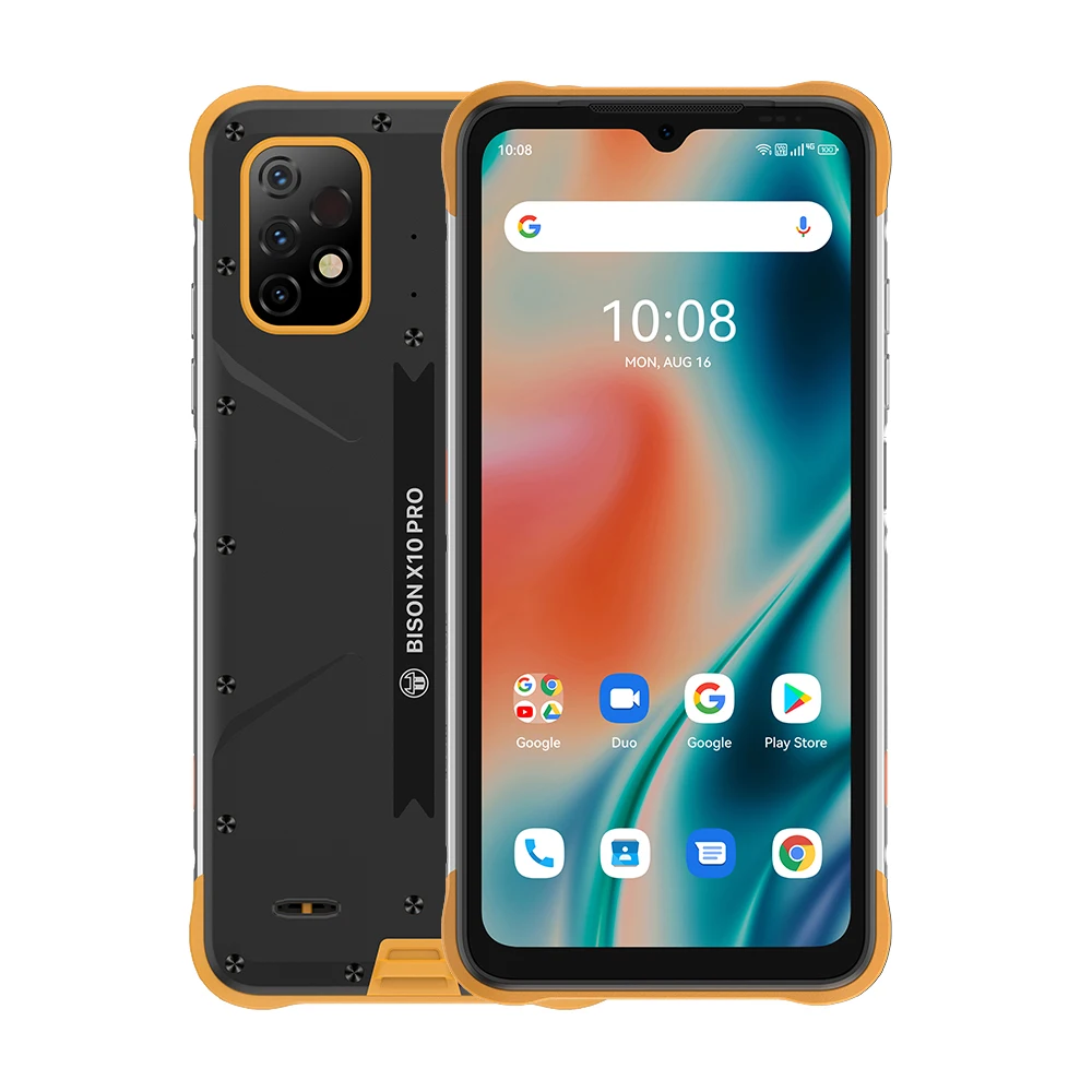 UMIDIGI BISON X10 Pro Global Version Rugged Smartphone IP68 Waterproof 4GB 128GB NFC 20MP Triple Camera 6150 mAh Mobile Phone