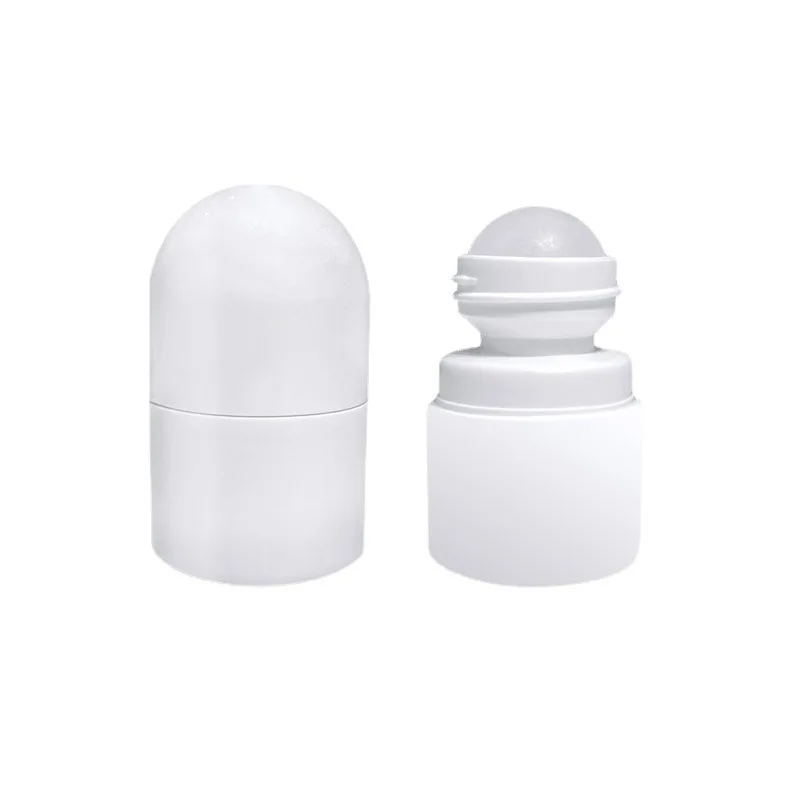 wholesale 30ml white PE plastic Roller ball  bottle deodorant perfume roll on bottle With PP Ball suppliers customized factory