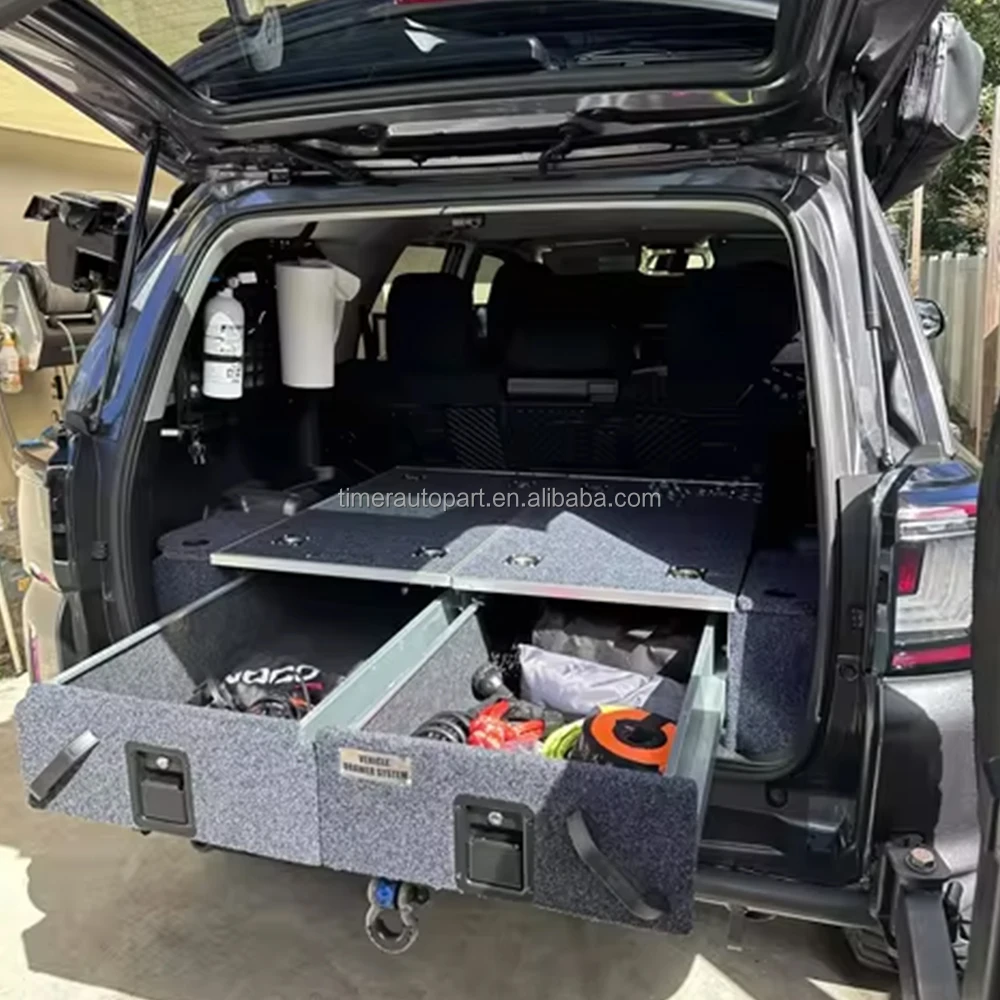 Изготовленный на заказ Lightueight автомобильный фургон алюминиевая 4Wd кровать для выдвижного ящика система Toyota 4runner задние ящики хранения грузов