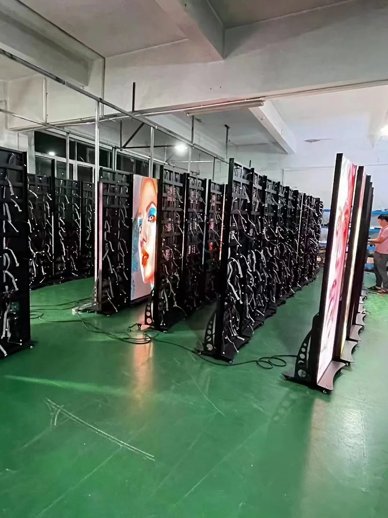 P2.5 P3 P4 Wifi Control Flip Frameless Stand Outside Mirror Digital Vertical Banners Video Wall Board Display Led Screen Poster