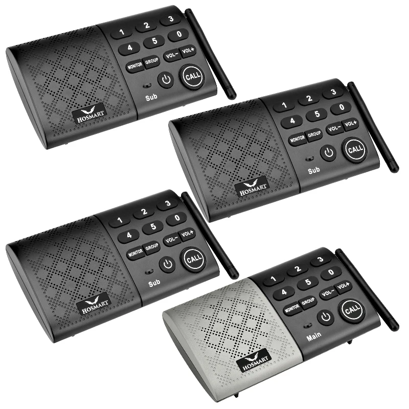 walkie talkies custom Two-Way 6-Channel wireless walkie talkie Transmission distance of 300 meters 1Main& 3 Subs