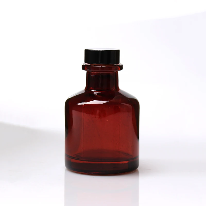 50ml 100ml 150ml 200ml Customizable Colors Aroma Glass Reed Diffuser Bottle with Lid