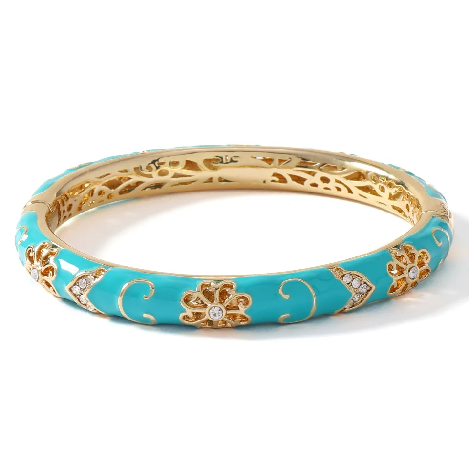 High Quality Cloisonne Bracelet Enamel Vintage Light Luxury Chinese Style Bracelet Fine Jewelry Bracelets Bangles for Women