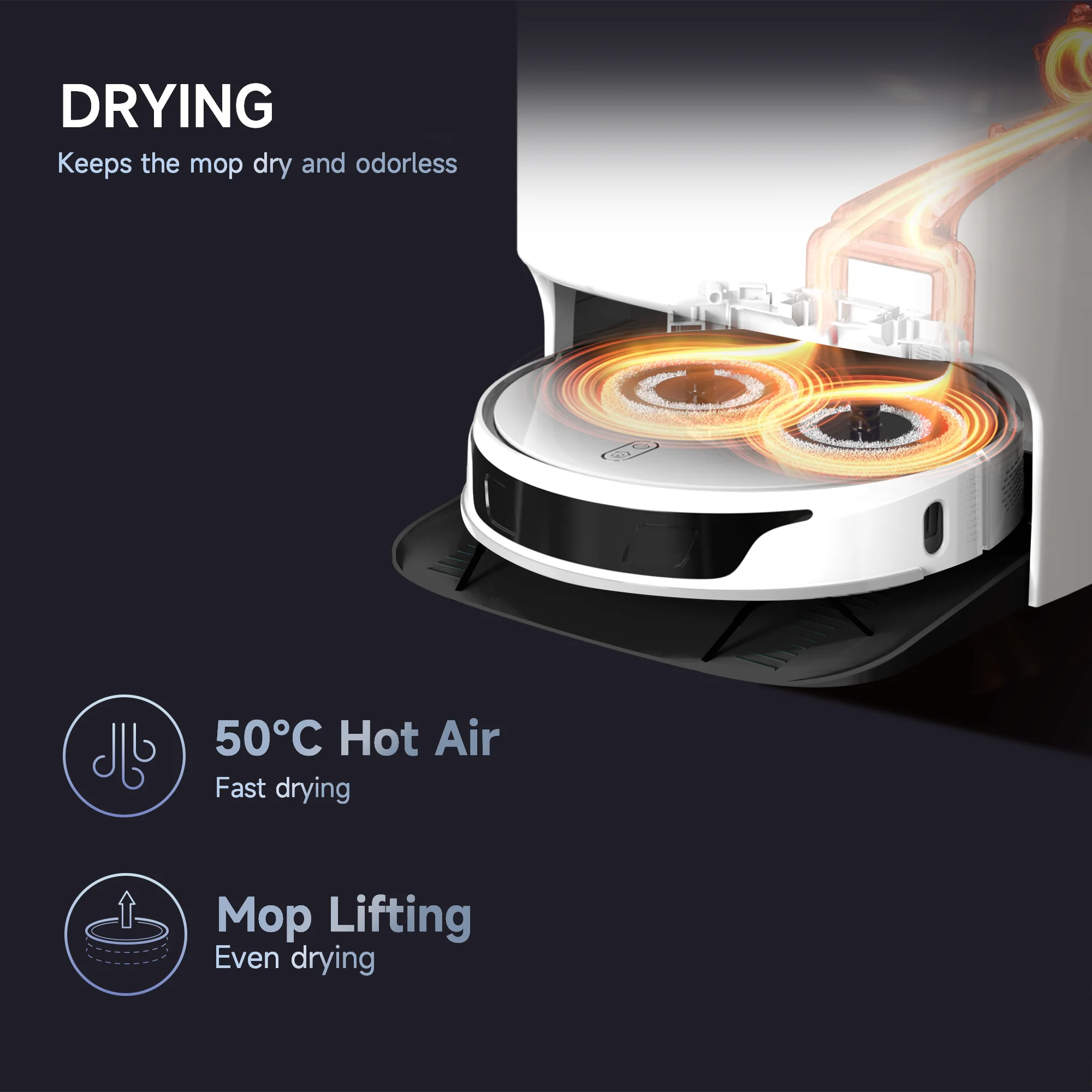 Laresar Robot Vacuum and Mop with Auto Dirt Disposal Max 3500pa Suction,App Control,Editable Map Lidar Navigation Wholesale