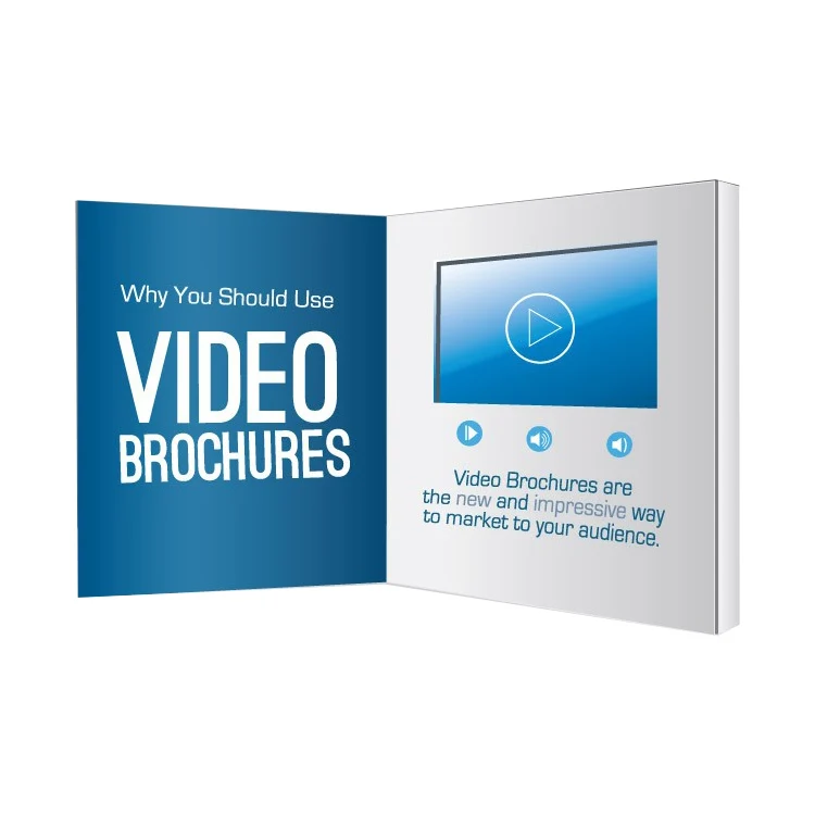Promotion items 7 inch lcd screen videocard video postcard digital video box with lcd screen video brochure for gift
