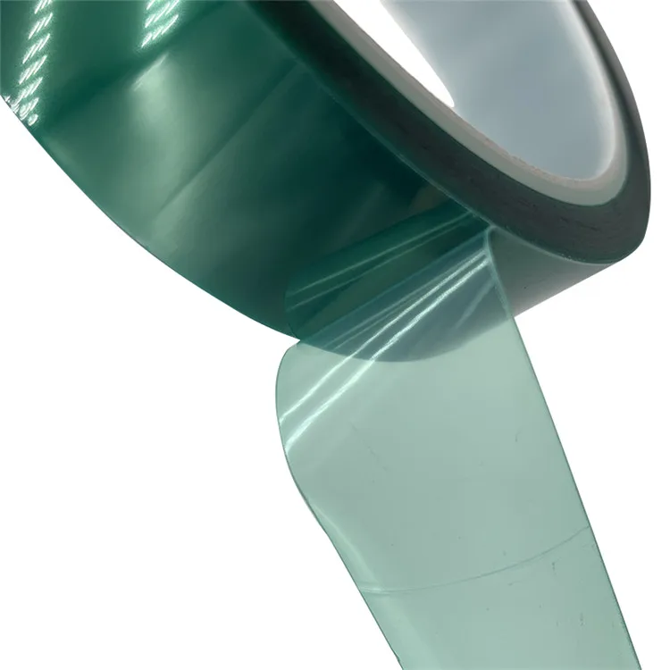 Green High Temperature PET Polyester Silicone Adhesive Tape for Powder Coating