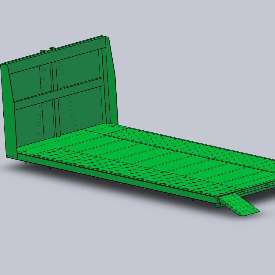 10m3 customized made heavy construction machinery and vehicle transportation hook lift skip flatbed with ramp