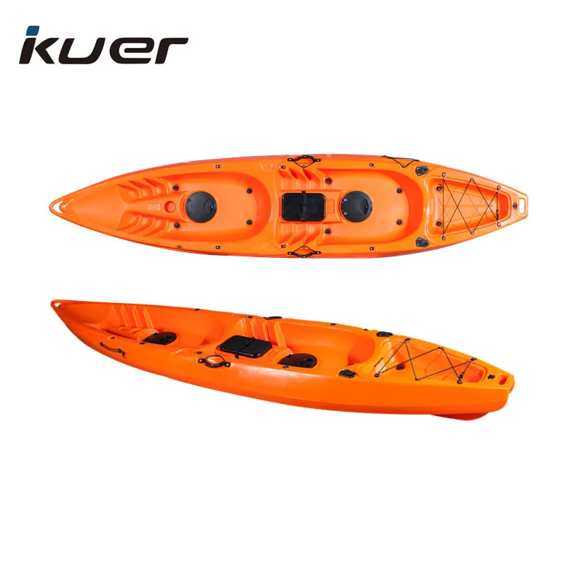 Factory direct fishing kayak KUER Castor-Double seaters plastic boat