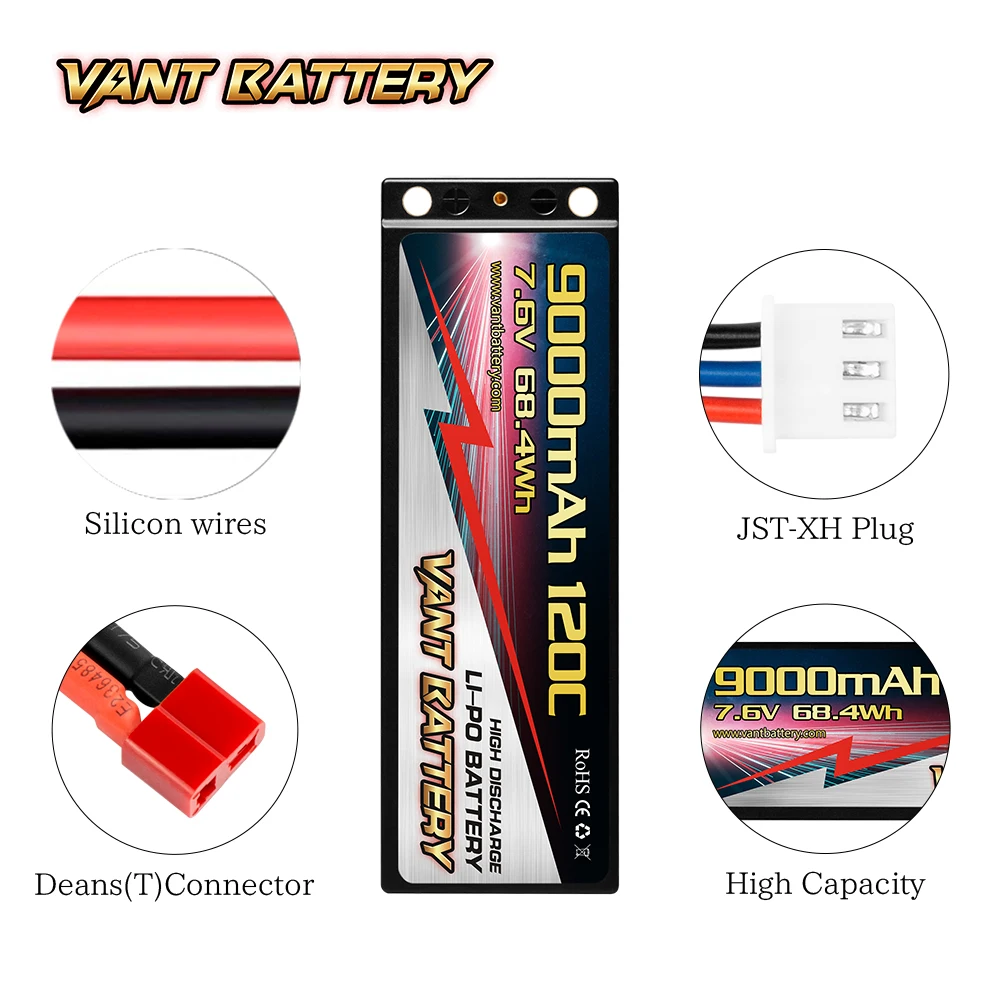 ОО 7 4 V 120C 9000 мАч 2S литий-полимерный аккумулятор-полимерным аккумулятором RC пуля жесткий чехол с 5 0 мм Шар деканов T Разъем для автомобиль на радиоуправлении