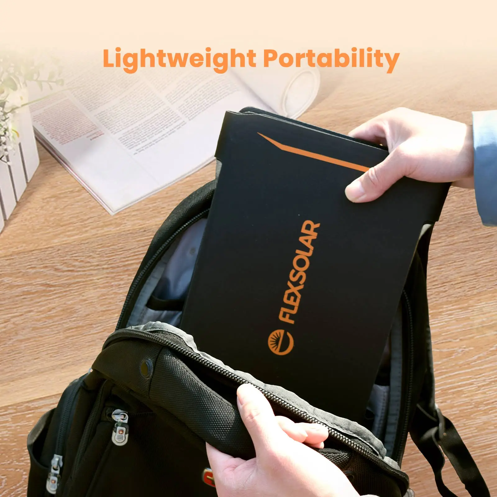 Factory wholesale overseas warehouse high efficiency portable 19.8v ETFE Solar Panelip67 solar charger  40W  for camping