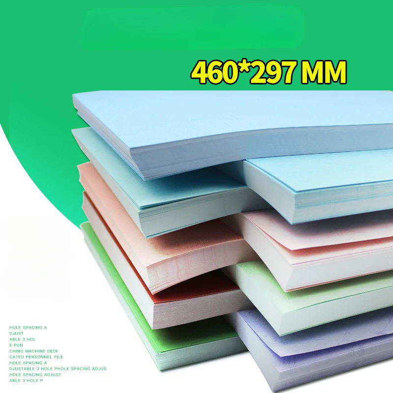 460*297 мм 180gsm A3 + Размер тисненая цветная доска, кожаная обвязывающая Обложка (100 Листы/упаковка)