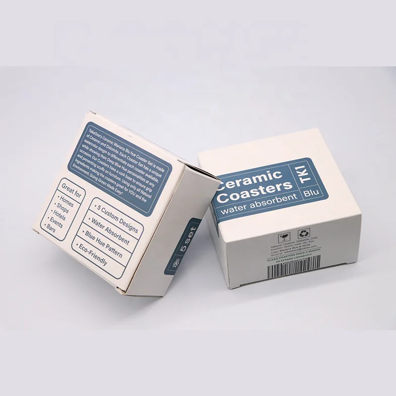 Factory Price Four Color Printing Over Matten Film Corrugated Paper Ceramic Cup Pad Packing Box