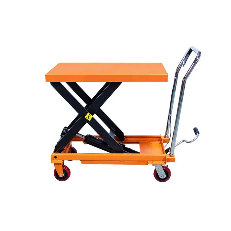 Lifting Platform Truck Mobile Scissor Type Small 500kg Capacity 0.9m Lifting Height