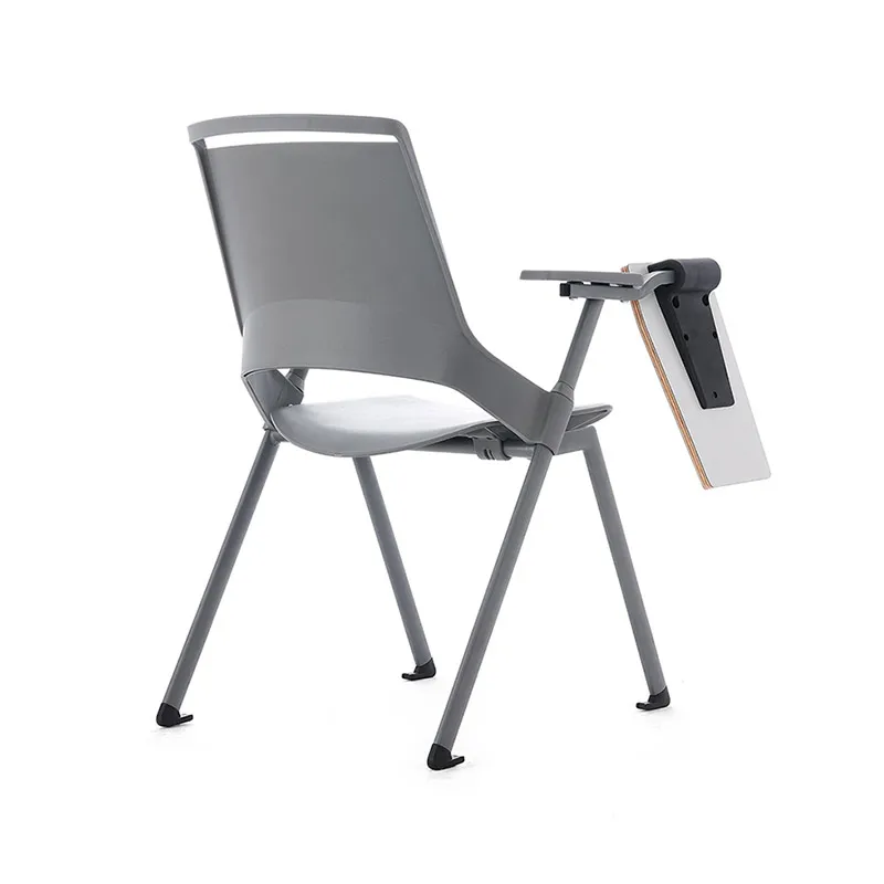 Custom Logo Office School Plastic Training Chair With Writing Pad