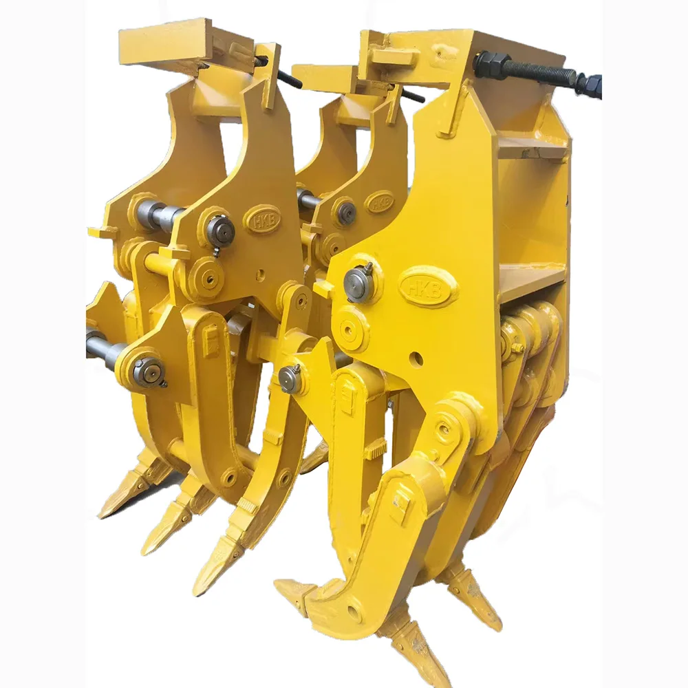 Customization Excavator Manual Rock Grapple hyundai excavator wood grapple hook