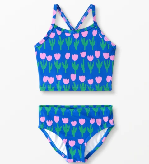 Custom Kids Swimsuit Two Piece Sublimation Print Cute Beachwear Kids Swimwear Girls