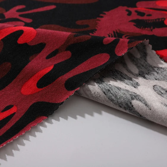 Custom Design Printed T-shirt 100% Combed Cotton Knitted Jersey Fabric for Tailoring