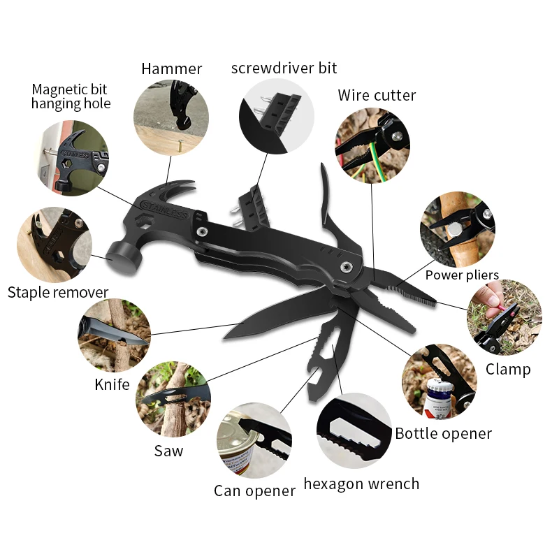 Camping gear portable multi-function hammer available for sample