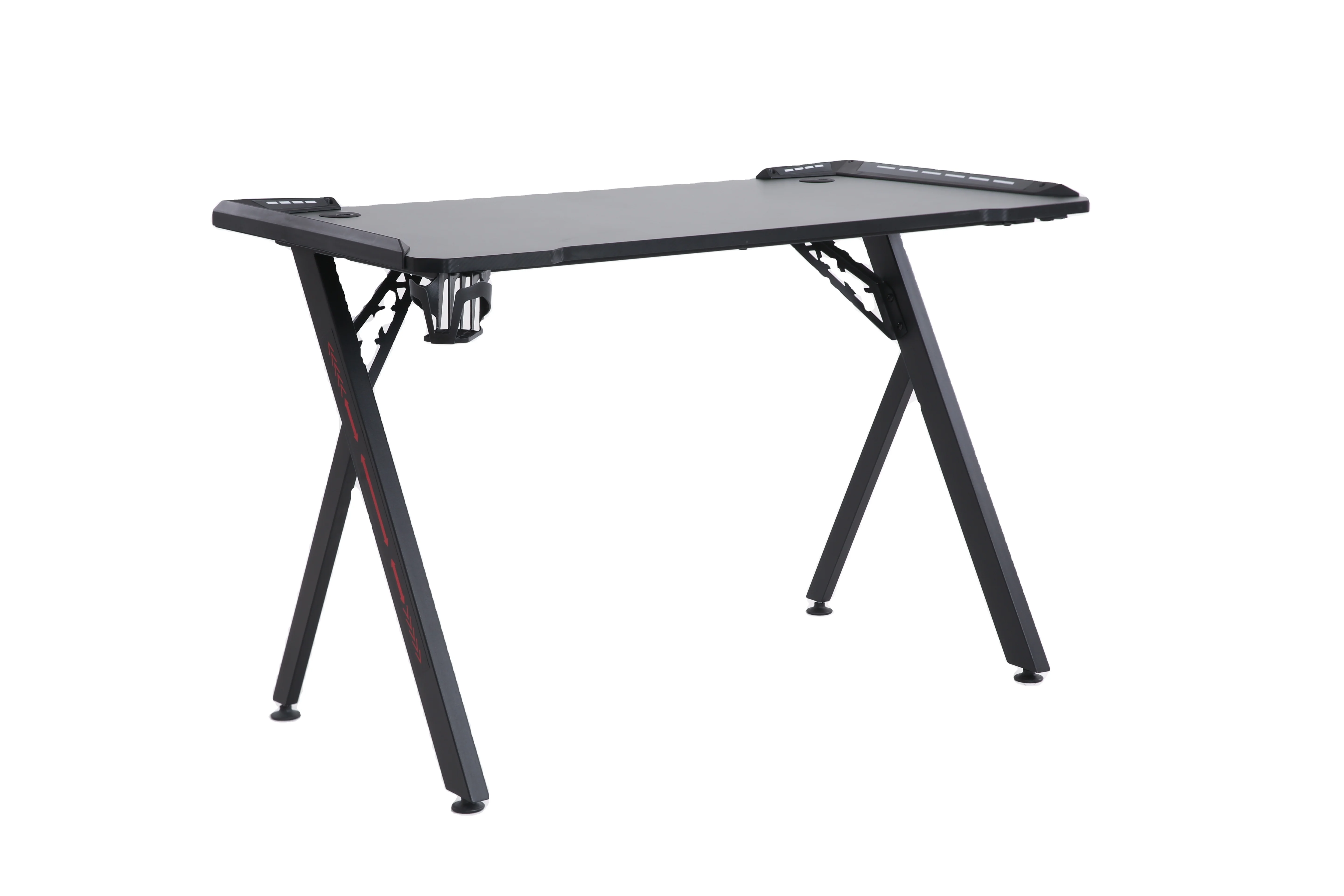 Widely Popular Factory Cost Production Office Carbon Fiber Electric RGB light Led PC Table Office Gaming Desk