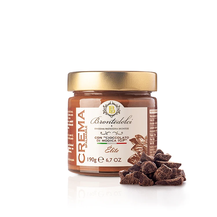 
Italian Top Quality Modica Dark Chocolate Spread 190g jar for export 