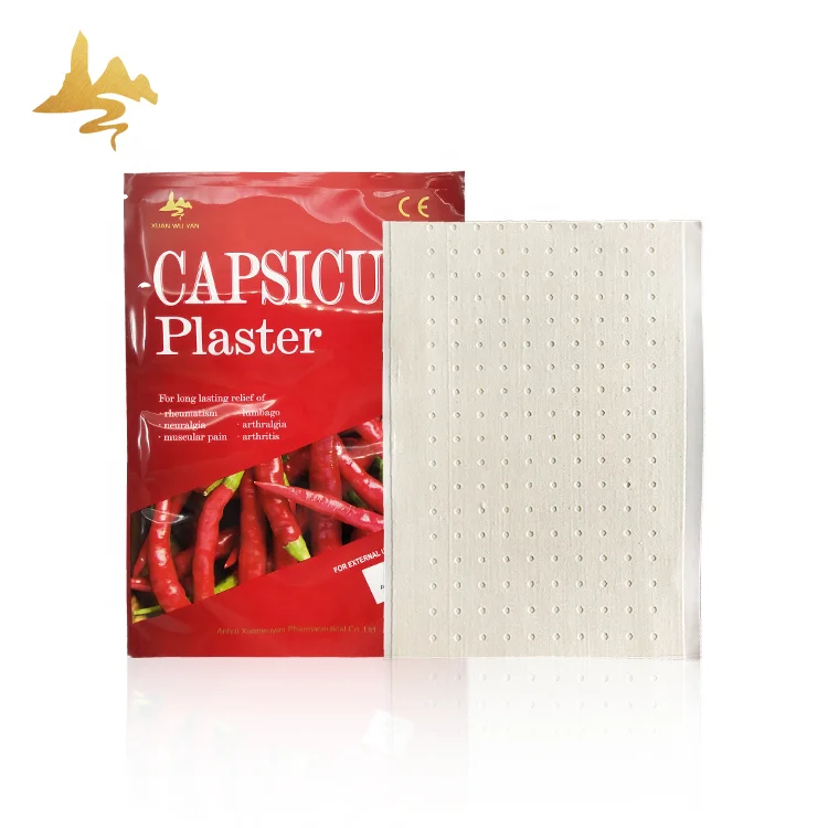 Herbal Transdermal Patch Hot Ginger Chili Fast Effect Knee Shoulder Pain Relief Porous Red Heat Capsicum Plaster Health Care
