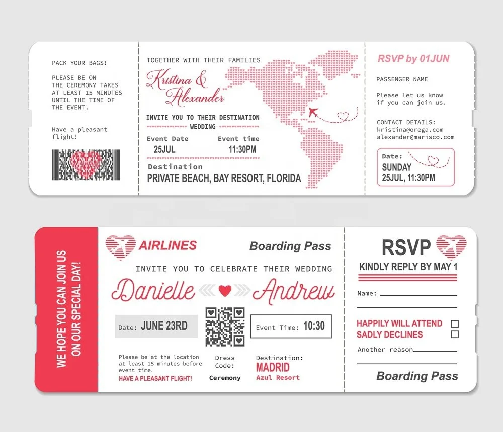 Airline Printed Thermal paper airport Boarding Pass Paper Flight Ticket Custom blank airlplane ticket in stock